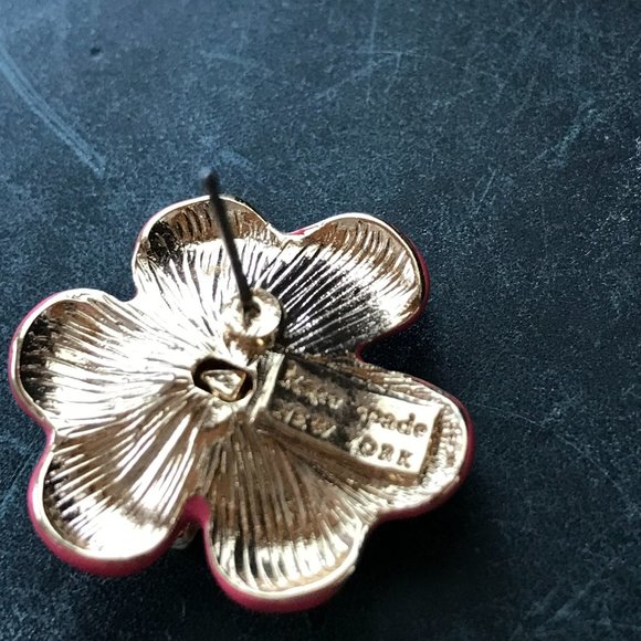 Pink Floral Earrings NOS - New, Never Worn - Picture 3 of 5